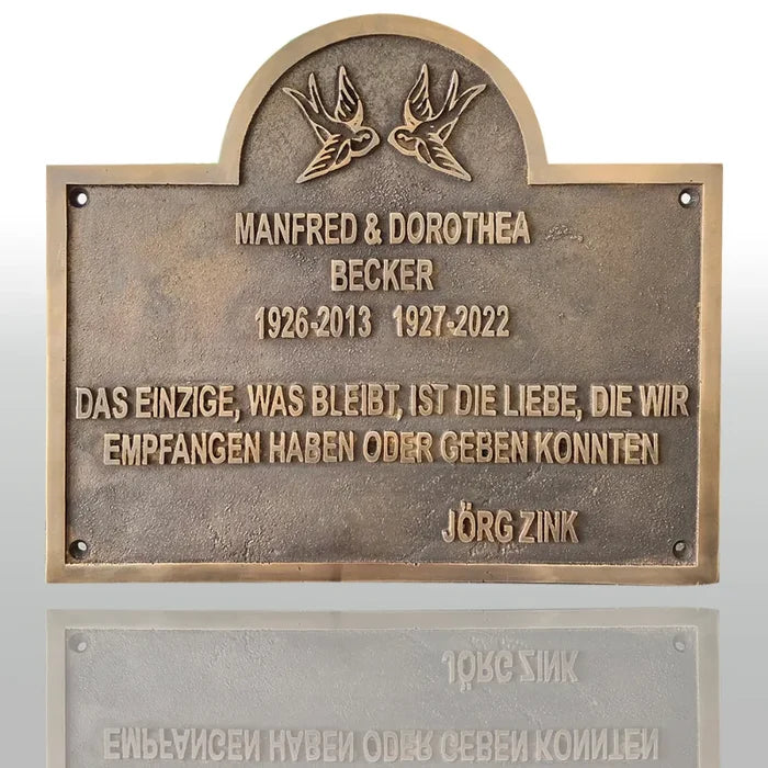bronze memorial plaque