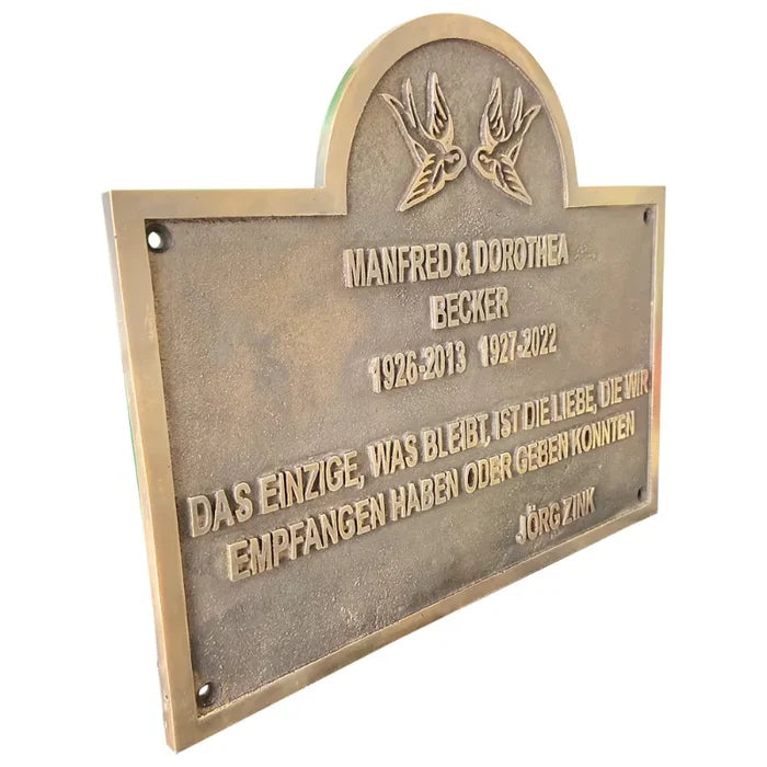 custom bronze memorial plaque