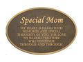 oval bronze commemorative plaque