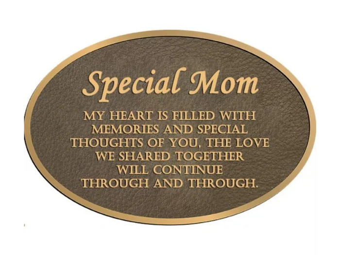 oval bronze commemorative plaque