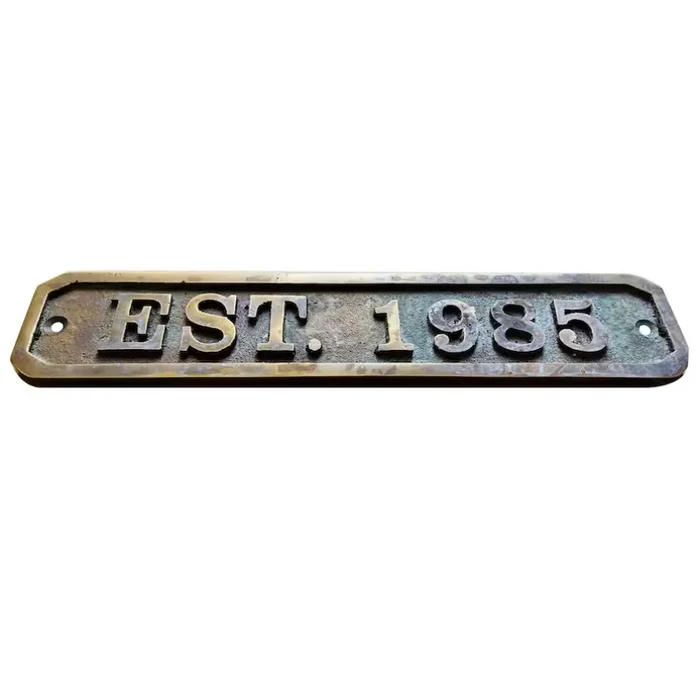 Cast Brass Engraved Door Sign
