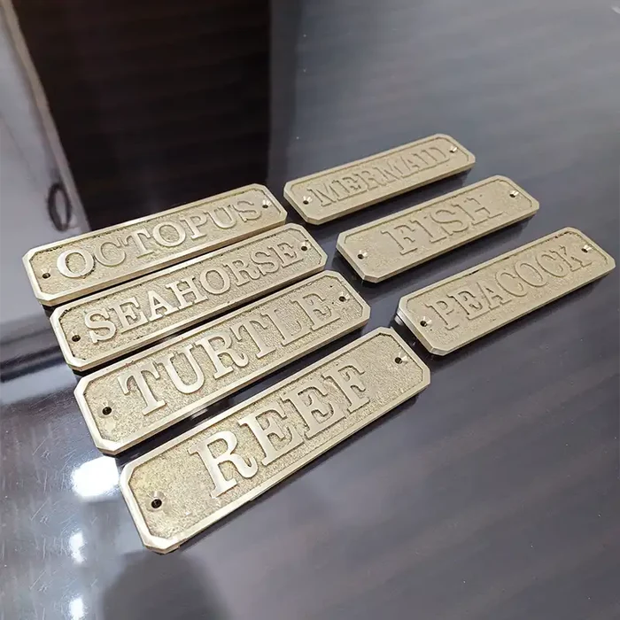 Cast Brass Door Plaque – Custom Address Plate