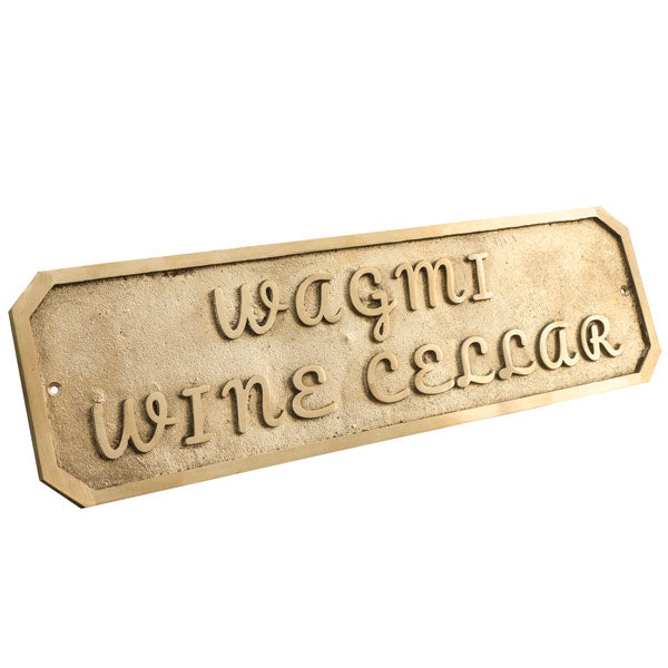 Solid Brass Address Sign with Polished Finish – Custom House Number Plate