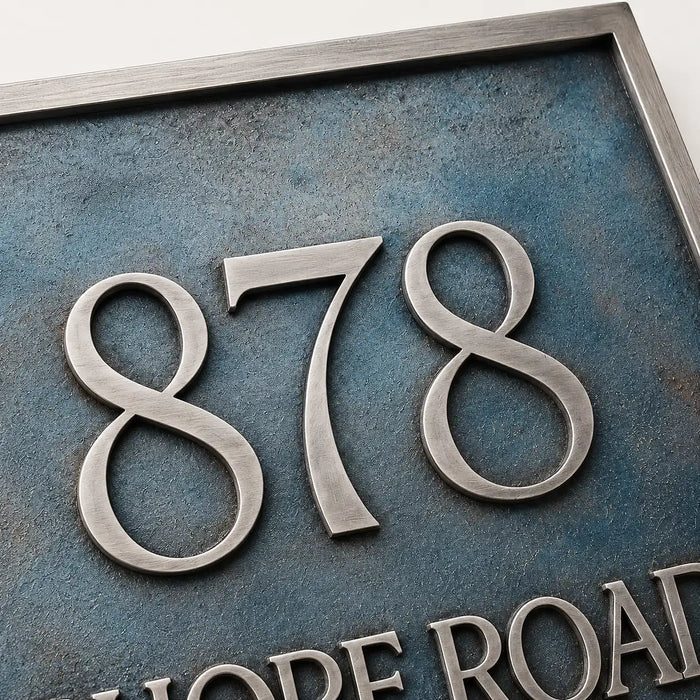 Cast bronze memorial plaque with custom engraving for outdoor use