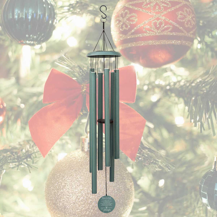 Christmas wind chime in turkish green color