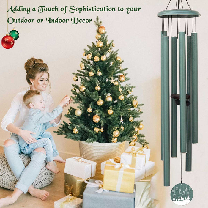 Christmas wind chime personalized for for indoor and outdoor decor