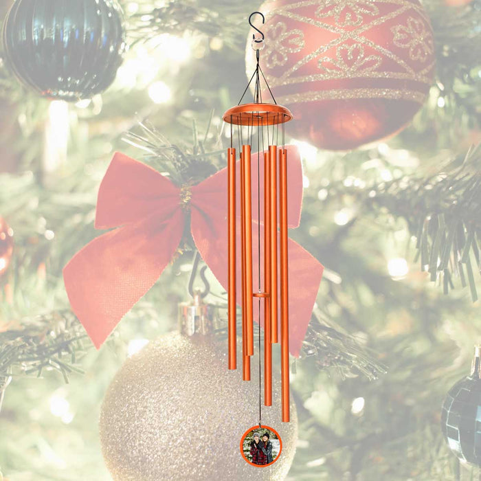 Christmas wind chime with photo