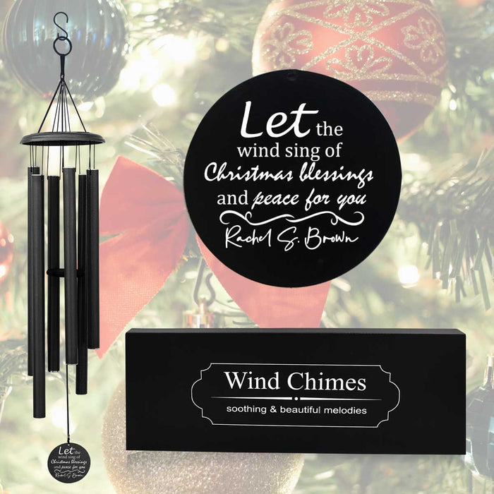 Christmas wind chime, black color