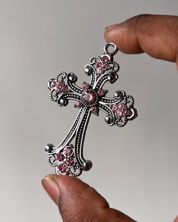 Chunky pink cross