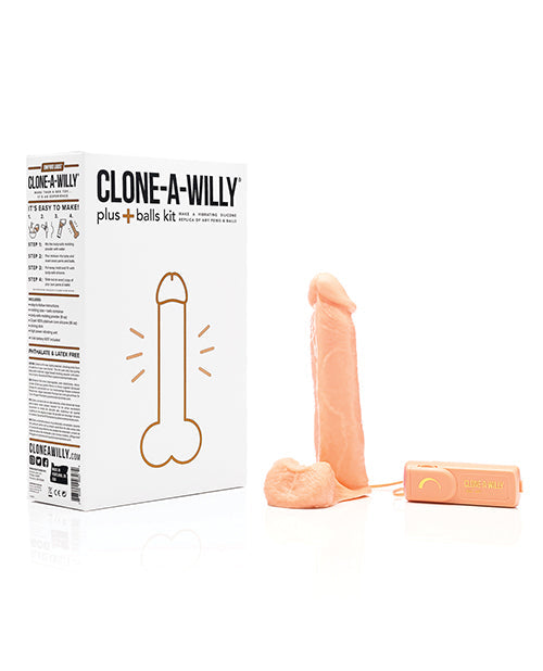 Clone-A-Willy product with packaging on a white background