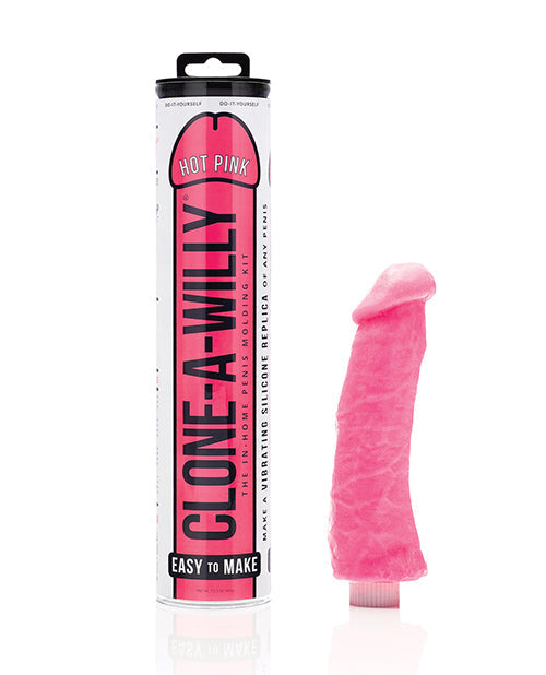 Pink Clone-A-Willy product with packaging on a white background