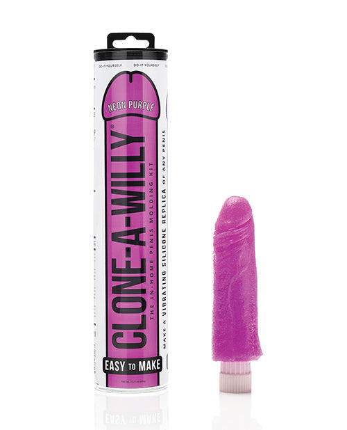 Purple Clone-A-Willy product with packaging on a white background