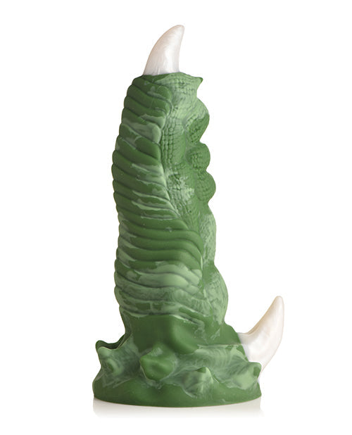 Green dragon claw with white tips on a white background