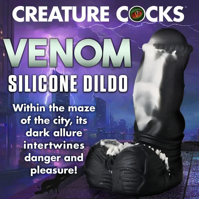 Creature Cocks Venom Silicone Dildo - Black