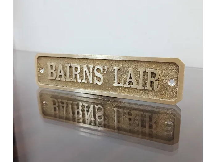 Engraved Brass Door Plaque – Custom Size and Layout by PorthoMall