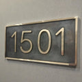 House number sign - Antique Brass Address Plaque