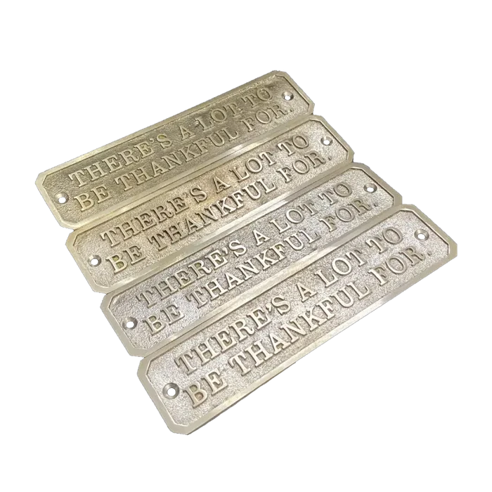 Engraved Brass Name Sign | Personalized Desk Brass Nameplate