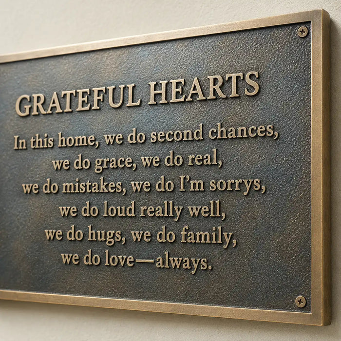 Durable custom bronze plaque for exterior signage