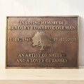 Custom Bronze Memorial Plaque | Personalized Engraved Grave Tribute Plaque