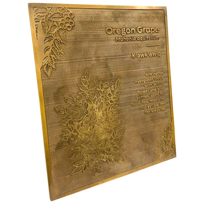 custom engraved brass address plaque