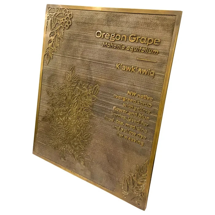 Custom brass address plaque for home