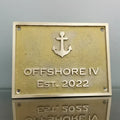 Personalized brass address plate | Engraved brass nameplate