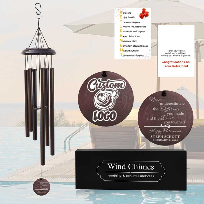 Personalized Retirement Wind Chime with Custom Engraving