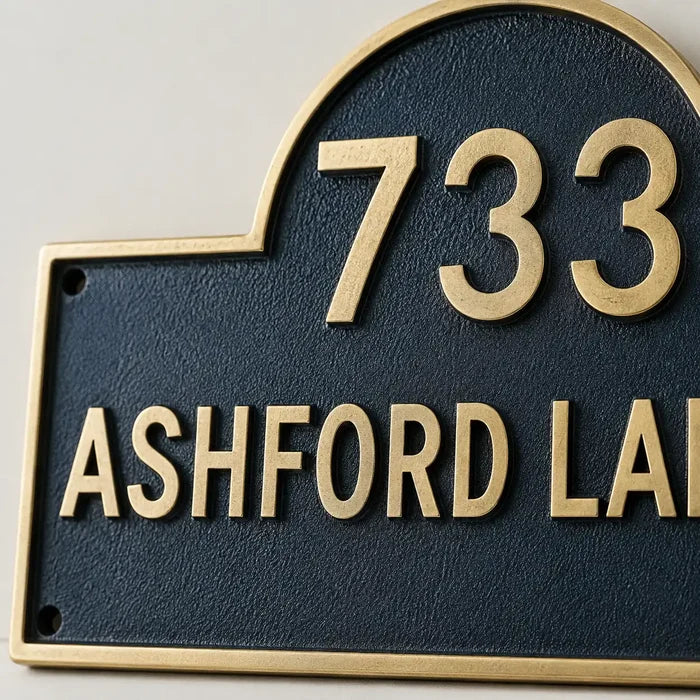 Personalized house number signs for front door, gate, or mailbox
