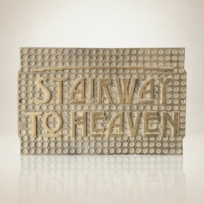 Custom brass name and address plaque