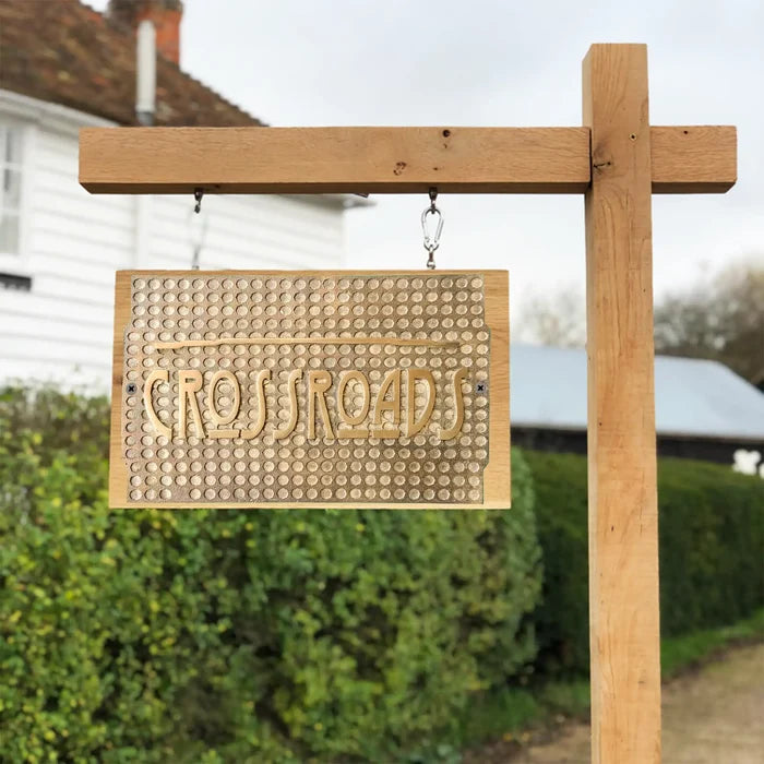 Brass nameplate for home, office décor or road signage