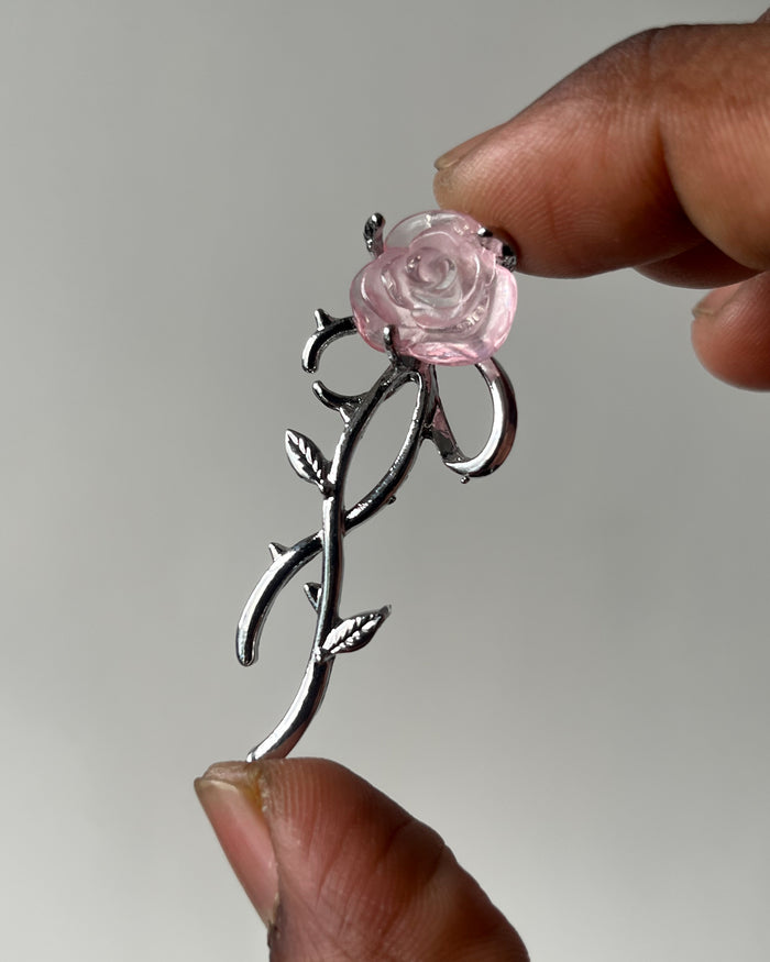 Dangle pink flower charm