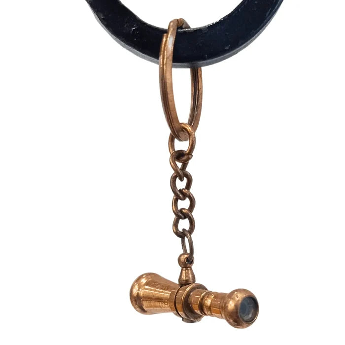 Dark Kaleidoscope Brass Key Ring Keychain DKR47