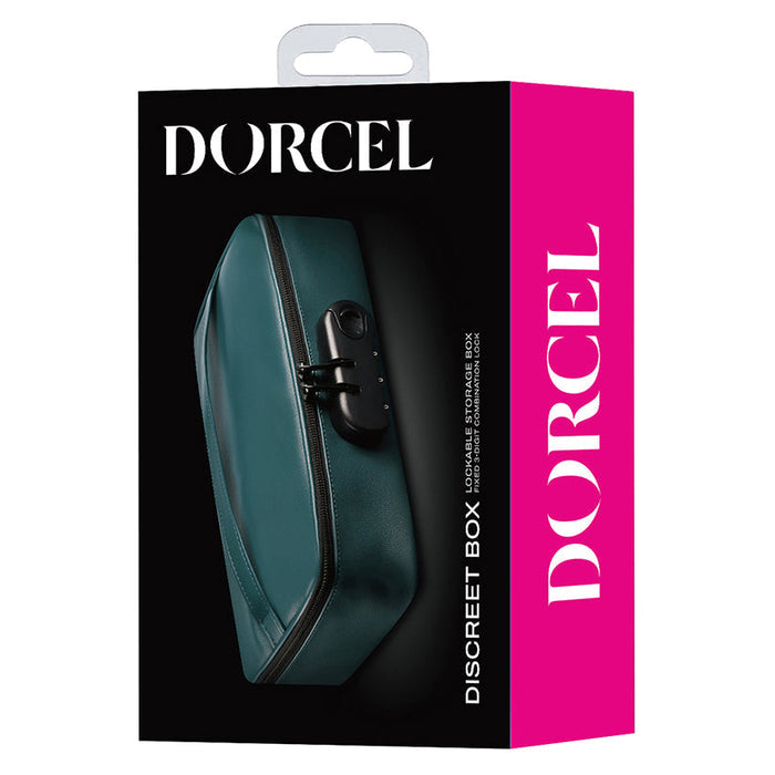 Dorcel discreet box packaging with black and pink design