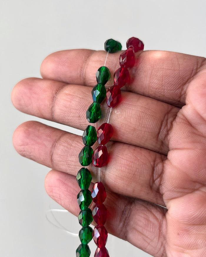 Drop Crystal Beads | 8mm | 1 line