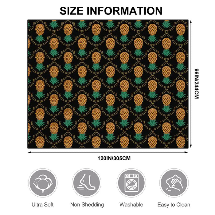 Elegant Upside-Down Pineapple Large Area Rug Floor Carpet (5:4)