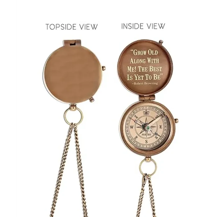 Engraved Brass Compass for Gifts BC88