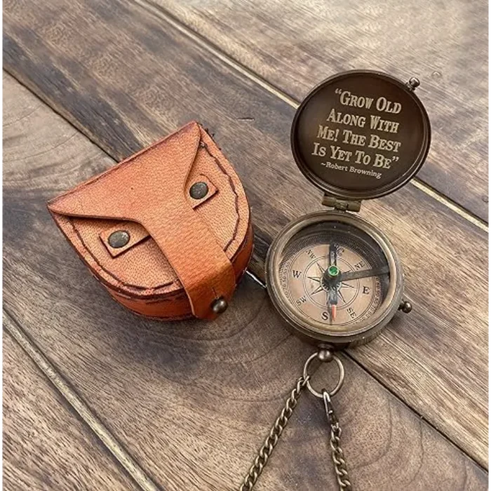 Engraved Brass Compass for Gifts BC88