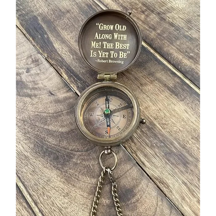 Engraved Brass Compass for Gifts BC88