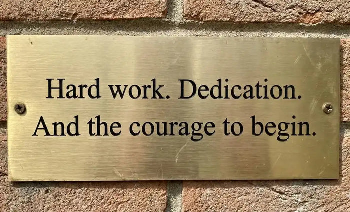 Engraved Brass Memorial Plate – Custom Personalized Remembrance Plaque