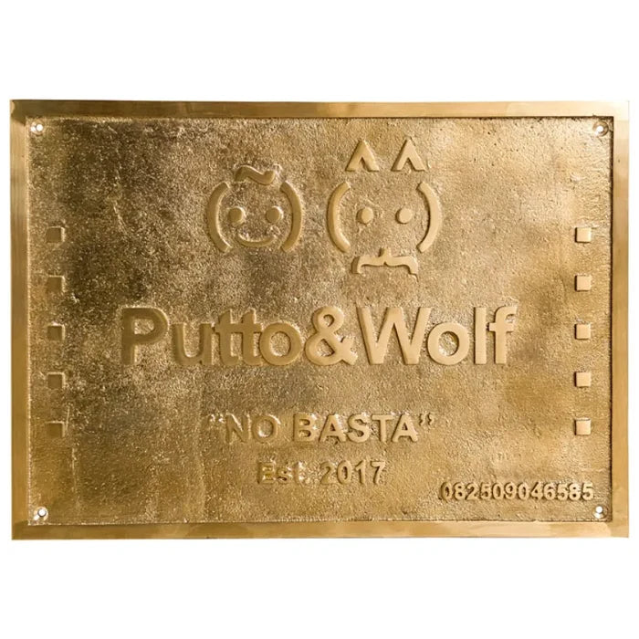 Handcrafted engraved brass sign