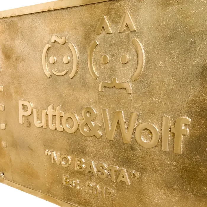 Custom brass house name plaque