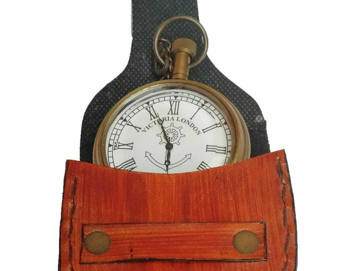 Vintage brass pocket watch for men