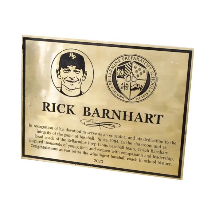 Personalized Commemorative Brass Plate