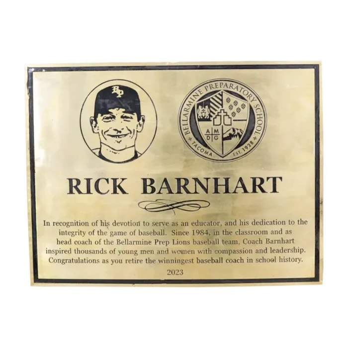 Custom Etched Brass Plaque with Photo