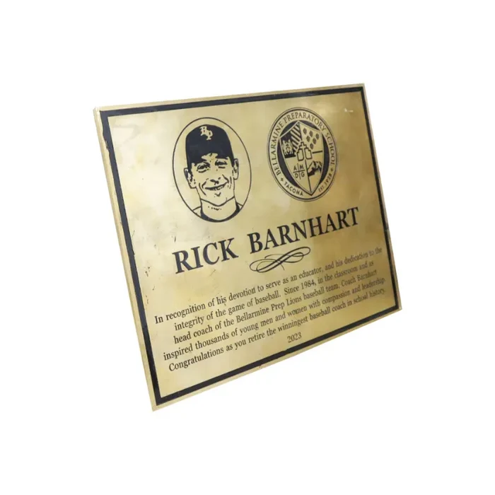 Etched Logo Brass Nameplate