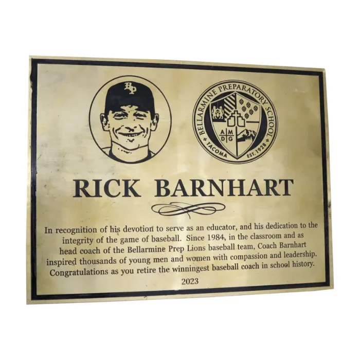 Custom Photo Engraved Brass Plaque