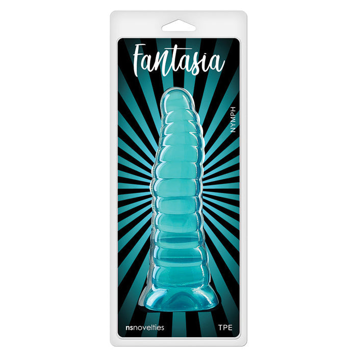 Turquoise toy in packaging with 'Fantasia' branding on a white background