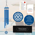 Fire Department Blue Retirement Wind Chime Personalized with the department logo and Name and with gift card