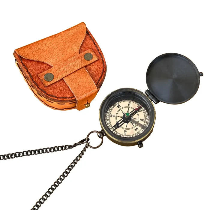 Flat Brass Compass FBC107