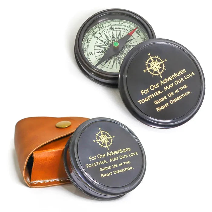 For Our Adventure Together Brass Compass BC114